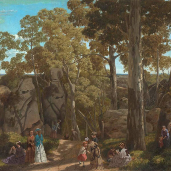 At the Hanging Rock Mt. Macedon by William Ford 1875
